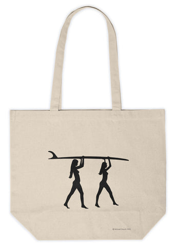 Surf's Up Canvas Shopping Tote