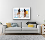 The End: Montauk, N.Y. 'Getting Wet' color Exhibition Poster