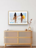 The End: Montauk, N.Y. 'Getting Wet' color Exhibition Poster