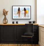 The End: Montauk, N.Y. 'Getting Wet' color Exhibition Poster