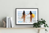 The End: Montauk, N.Y. 'Getting Wet' color Exhibition Poster