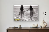 The End: Montauk, N.Y. 'Getting Wet b&w' Exhibition Poster