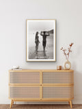 The End: Montauk, N.Y. 'Ginelle and surfer' Exhibition Poster
