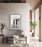 The End: Montauk, N.Y. 'Ginelle and surfer' Exhibition Poster