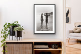 The End: Montauk, N.Y. 'Ginelle and surfer' Exhibition Poster