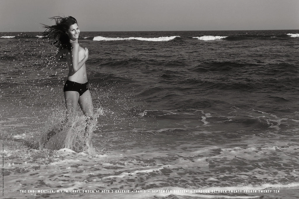 The End: Montauk, N.Y. 'Lilla running' Exhibition Poster