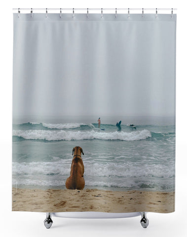 Surf Dog Shower Curtain